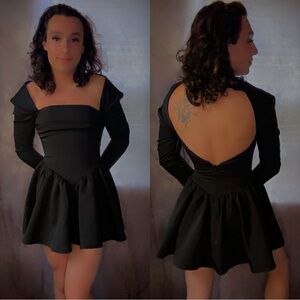 Chic Black Long Sleeve Dress